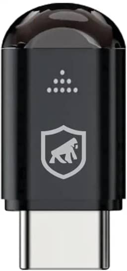 Gshield Controle Remoto Adaptador Infravermelho Universal de Celular Android para Eletrônicos com Alcance de 10 Metros e Case para Chaveiro, Mini Armor (Tipo C, Preto)