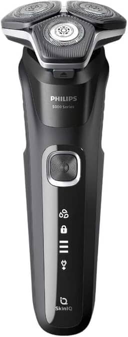 Barbeador Elétrico Masculino Philips SkinIQ S5898/17 Uso Seco e Molhado, Cabeças flexíveis 360-D, com Aparador de 5 alturas, Carregamento Rápido - Bivolt