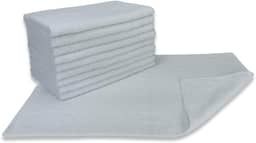 Kit 05 Tapete para Banheiro Atoalhado Felpudo Luxo c/Antiderrapante 550g/m² 45x70cm Padrão Hotel/Pousada - Branco