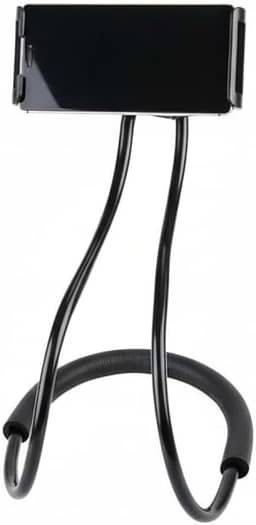 Suporte Articulado Flexível para Celular, Suporte de Pescoço Universal 360 Graus, Mãos Livres, Preto.