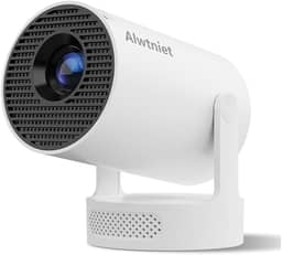 HY320 Mini Projetor Portátil Wifi6 BT 5.0, Projetors Inteligente Full HD 720P Android 11, Projetor Externo Suporte 4K com 390 ANSI 10000 Lumens, Projector Rotativo 180° para Celular/Notebook