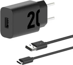 Motorola, Carregador TurboPower 20W, Cabo 1 Metro, Porta USB-A, Cabo USB-C