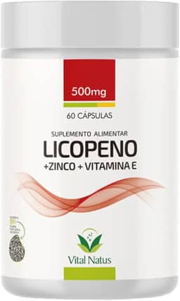 Licopeno + Zinco + Vitamina E - 60 Caps. 500mg Vital Natus