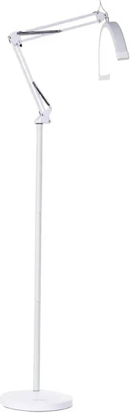 Luminaria chão articulada led 3 cores de luz meia lua manicure estetica abajur de chão 10 intensidades (Branco)