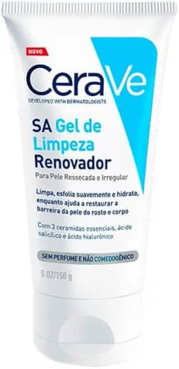CeraVe, SA Gel de Limpeza Renovador, com Ácido Salicílico, Ácido Hialurônico e Efeito Esfoliante