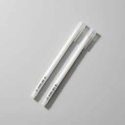 Kit 2 Caneta Branca Gel Ponta Fina 0.6mm Para Design de Sobrancelha Desenho Marcador Colorir Canetas Brancas Pintar Livros Profissional Artesanato