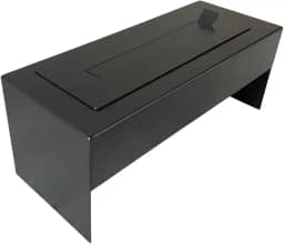 Lareira Ecológica Portátil Industrial Preta com 50 cm