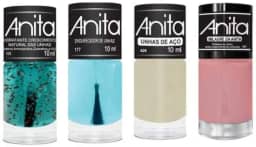 Kit Tratamento Unhas Anita Cosméticos - Fortalecedor, Endurecedor e Hidratante - Unhas Longas e Saudáveis - 4 Unidades