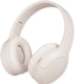 Fone de Ouvido Bluetooth 5.3 On-ear. Cancelamento de Ruído e Regulavel para Corridas e Academia, Headphone Sem Fio com Microfone Integrado Confortavel e Dobravel Compativel com Android e IOS. (Bege)