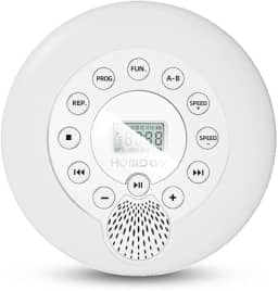 Leitor de CD portátil com fones de ouvido, leitor de CD para carro ou para casa, leitor de CD Discman recarregável, mini CD Players pequeno portátil com alto-falante, MP3 USB reproduzível