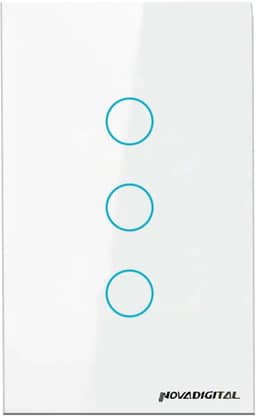 Interruptor Smart Wifi Inteligente Touch Nova Digital 3 botões Lite BR 4x2