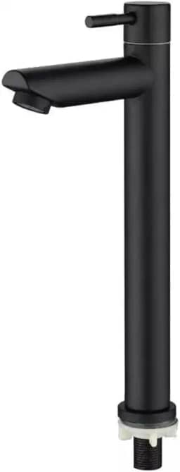 Torneira Preto Fosco Banheiro Lavatório Bica Alta 1/4 de Volta Para Cuba de Apoio ou Sobrepor