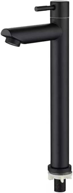 Torneira Preto Fosco Banheiro Lavatório Bica Alta 1/4 de Volta Para Cuba de Apoio ou Sobrepor