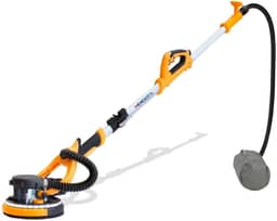 Lixadeira Telescópica Parede e Teto 750W 220V MLP750 Menegotti, Cabo Dobrável e Extensível, 6 Discos de Lixa, 5 velocidades variáveis ​​de 800-1500 rpm, Coletor de pó, Luz de LED.