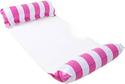 Boia Colchão Inflável Piscina Grande Rede Adulto Praia Verão (REDE ROSA)