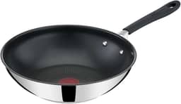 Frigideira Wok Tefal Jamie Oliver 28cm, Inox, com Fundo de Indução, Revestimento Titanium e Thermo Sinal