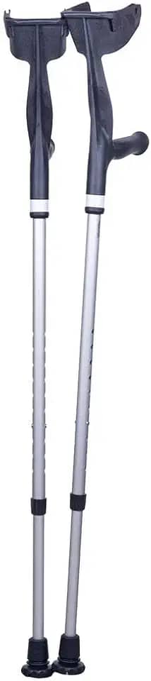 Muleta Canadense Mercur Fixa Preta 1560PR com 1 Par