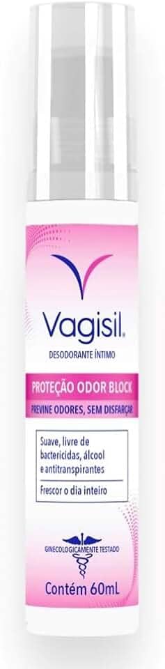 Vagisil Desodorante Íntimo Feminino Spray, Odor Block, Tripla Proteção Contra Odores, 60ml