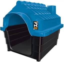 Casinha Grande Plástica Desmontável para Cachorros N6 Casa Azul