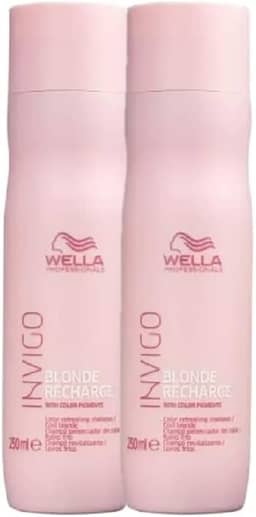 Kit Wella Professionals Invigo Blonde Recharge - Shampoo Desamarelador 250ml (2 Unidades)