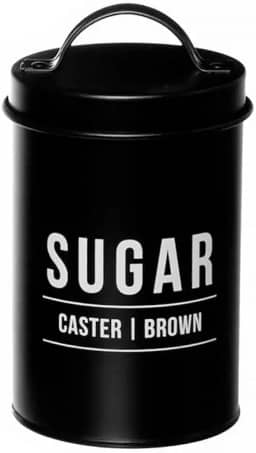 Pote para Açúcar Manhattan em Aço Galvanizado Preto 900ml POTE177PT - Hauskraft