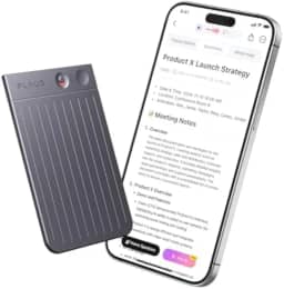 Plaud Note Gravador de voz IA com capa preta Transcreve resumo com tecnologia de IA, suporta 112 idiomas 64 GB de memória controlo de reunião com App ideal para aula chamada entrevista