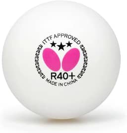 Butterfly Bolas de tênis de mesa R40+ – bola de ping pong branca de 40 mm – certificação ITTF profissional bola de tênis de mesa – pacote com 3 ou 12 unidades