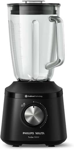 Philips Walita, Liquidificador Série 3000 Turbo, 110V, Preto, Jarra de Vidro 700W - HR2272/91