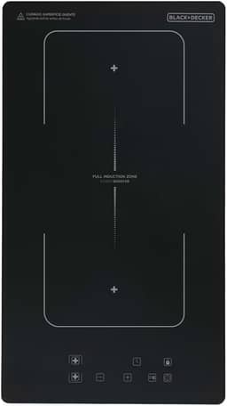 BLACK+DECKER Cooktop de Indução 2 Bocas Full Zone e Função Power Booster - Zona de Indução Expandida, Display Digital, Tampo em Vidro Cerâmico e Trava de Segurança 220V 3500W