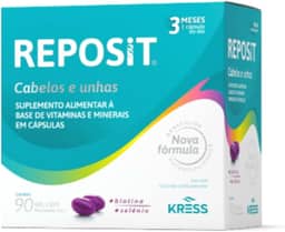 Reposit Cabelos E Unhas 90 Gel Caps Kress Fortalecedor