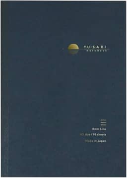 Caderno de linha YU-SARI A5 de 8 mm para caneta-tinteiro, artigos de papelaria NAKABAYASHI do Japão, azul marinho