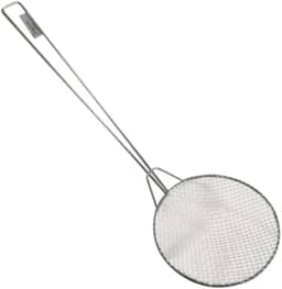 Escumadeira de Metal 50cm para Fritura – Utensílio de Cozinha Resistente em Aço Inoxidável, Ideal para Retirar Alimentos de Óleo Quente, Cozinhar, Servir e Preparar pastel e coxinha