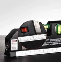 Trena Laser Digital 3 em 1 com Nível a Bolha, Trena Retrátil 2,5m e Régua Embutida – Laser LevelPro3 – Acompanha 3 Baterias AG13 – Ferramenta Multiuso para Medição e Alinhamento