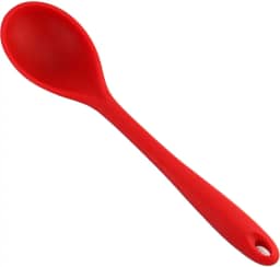 Mimo Style Colher de Silicone Vermelha, Material de Silicone Resistente e Flexível, Suporta Temperaturas de Até 220ºC, Prática, Simples e Leve Pesando Apenas 130 Gramas Facilitando o Manuseio