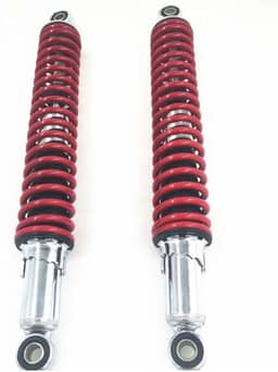 Amortecedor universal de motocicleta com mola de 400 mm, 400 mm, 40 cm, 7 mm, suspensão traseira, quadriciclo, moto para XL185 XL125 RM125 JH125L JH150 125GY (vermelho)