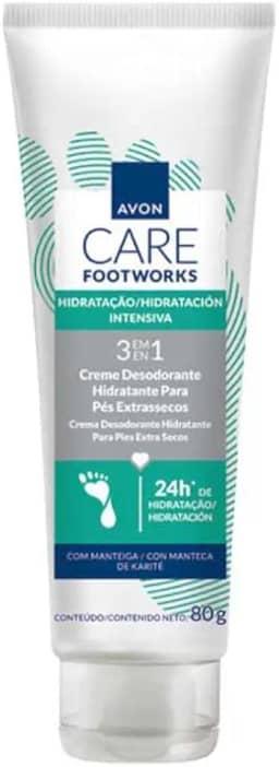 Avon – Creme Desodorante para Pés Footworks Care Pés Extrassecos 3 em 1 80g