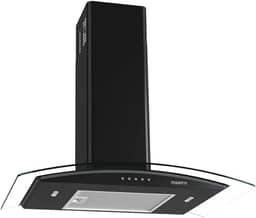 Coifa de Parede Vidro Curvo, Fogatti 70cm, 220V Teclado Mecânico Black