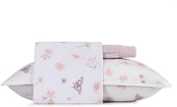 Jogo cama simples 2pc Mundo Kids Malha - Jardim Mágico Composê - Solteiro