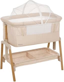 Berço Co-Leito Colin Pérola Portátil, 7 Alturas Ajustáveis, Cesto Amplo, Antirrefluxo, para Bebês de 0 a 6 Meses até 9 kg – Galzerano