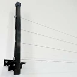 Varal Alumínio Reforçado Retrátil De Parede Para Roupas Suporta Até 80kgVaral de Parede Muro Dobrável retrátil Mão Francesa cabo aço 500cm*50cm(Alumínio Preto)