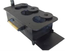 Fogão a Lenha Portátil 3 Bocas - Aluminio Fundido