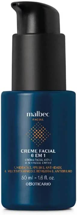 Malbec Club Creme Hidratante Facial Homem Anti-Idade 30 FPS 50ml
