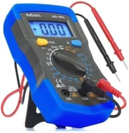 Multímetro Digital Portátil Profissional Exbom Corrente Ac + Dc Tensão 200M~600V Bateria 9V Teste Bipe