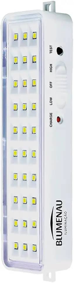 Lum. Emergência 30 LEDs 1W 50/100lm 100-240V