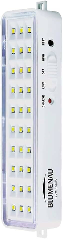 Lum. Emergência 30 LEDs 1W 50/100lm 100-240V