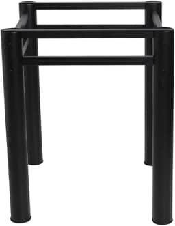 Base Quadrada Para Mesa Jantar Vidro Pedra Madeira 75x75cmb4 Cor:Preto