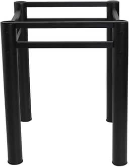 Base Quadrada Para Mesa Jantar Vidro Pedra Madeira 75x75cmb4 Cor:Preto