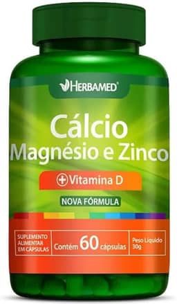 Calcio, Magnesio, Zinco E. Vit D3 600mg 60cps - Herbamed, Herbamed