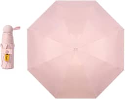 Mini guarda-chuva pequeno com estojo leve design compacto para viagens, leve, portátil, ao ar livre, sol e chuva, guarda-chuvas modernos