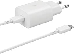 Carregador Celular Rápido Tipo C Com Cabo, Fonte 25W, Carregador Turbo, Contra Sobrecarga, Compátivel Com Iphone e Android (Branco)